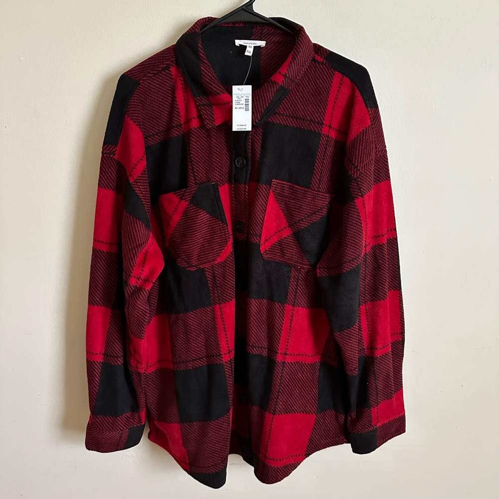 Maurice’s Plaid Fleece Shacket